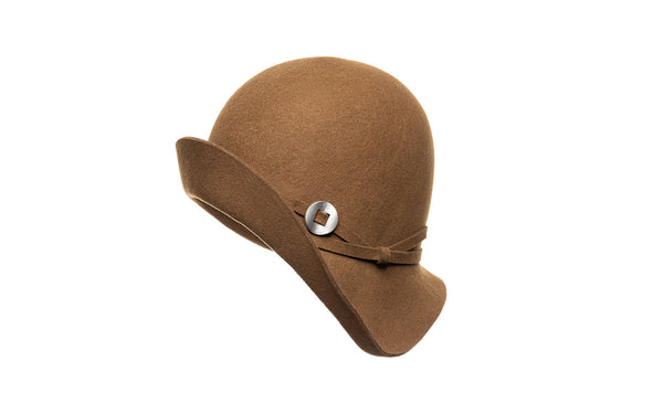 Bell Shaped Cloche Felt Plain Hats-W7005-Sun Yorkos