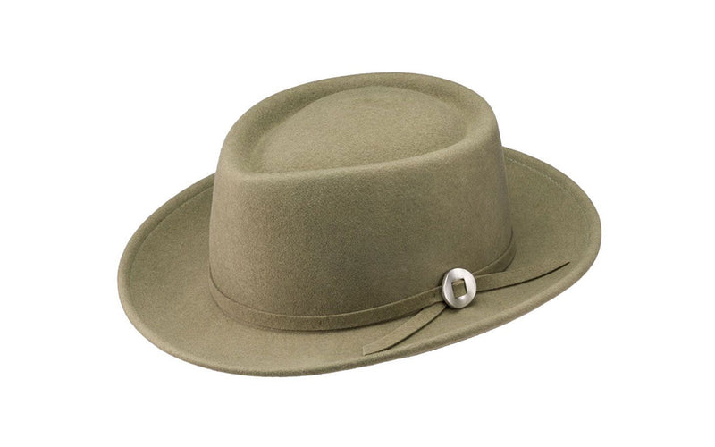 NOBLE WOOL FEDORA HAT - PALE OLIVE