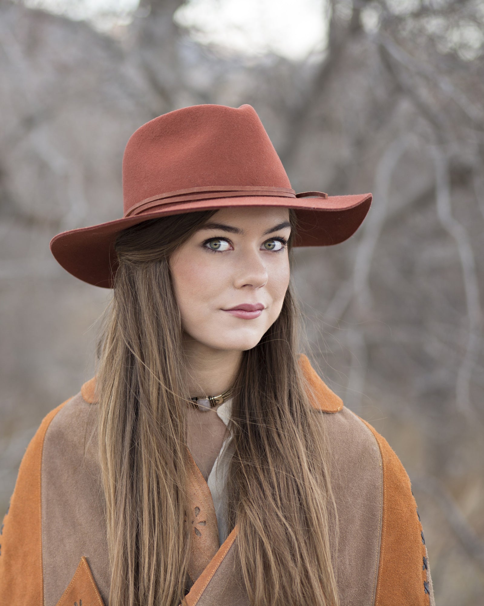 Orange felt hat online