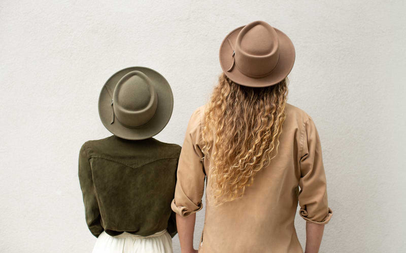 NOBLE WOOL FEDORA HAT - PALE OLIVE