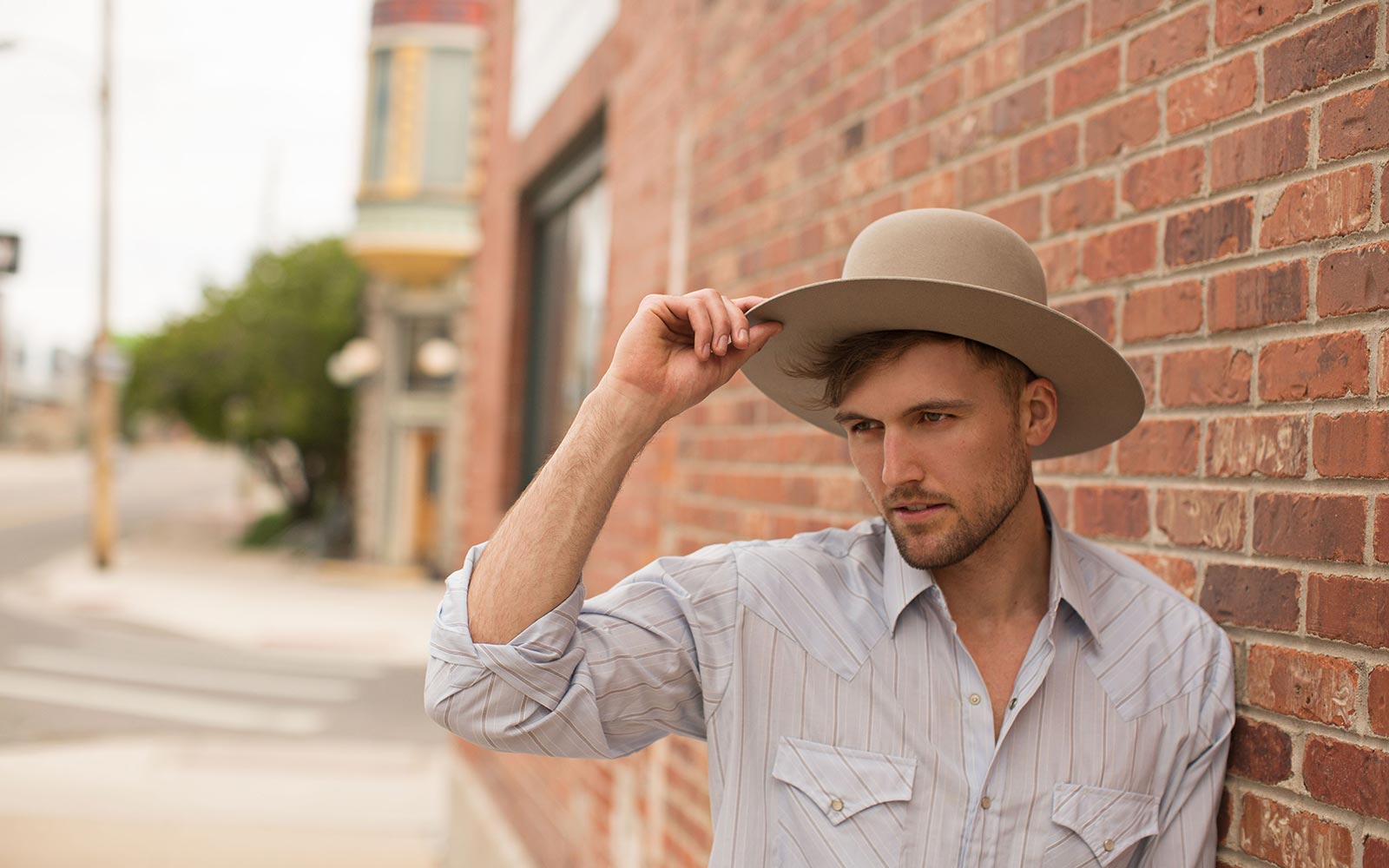 Flat crown cowboy hat on sale