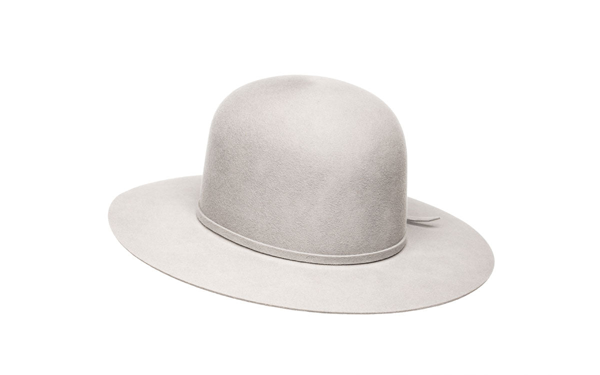 Jaime Slye The Phoebe Wool Felt Wide Brim Fedora in Blush Beige Small Wool Felt Hats for Men and Women – Jamie Slye Hats + Accessories main image 3